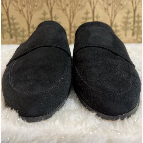 Halogen Clog Slip on Loafers 9M Black Suede Mules Y2K Preppy Gilmore‎ Girls EUC - Picture 3 of 11